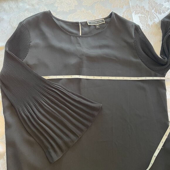 Melanie Lyne Black short dress or tunic size 12 with wide sleeves - Picture 6 of 6